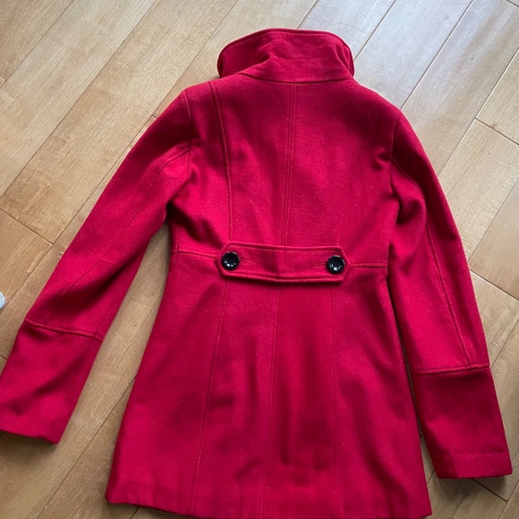 Dynamite Red Wool Pea Coat Size Small - Picture 7 of 13